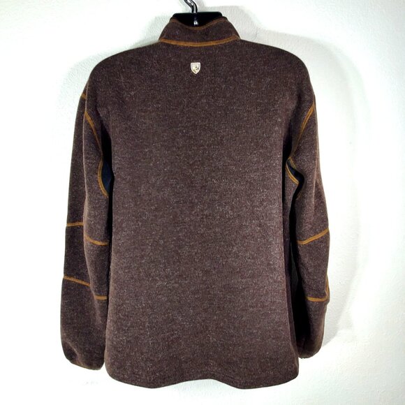 Kühl Mens XX-Large Thermokore Fleece Lined Wool Blend Sweater Brown 1/4 Zip - Picture 12 of 12